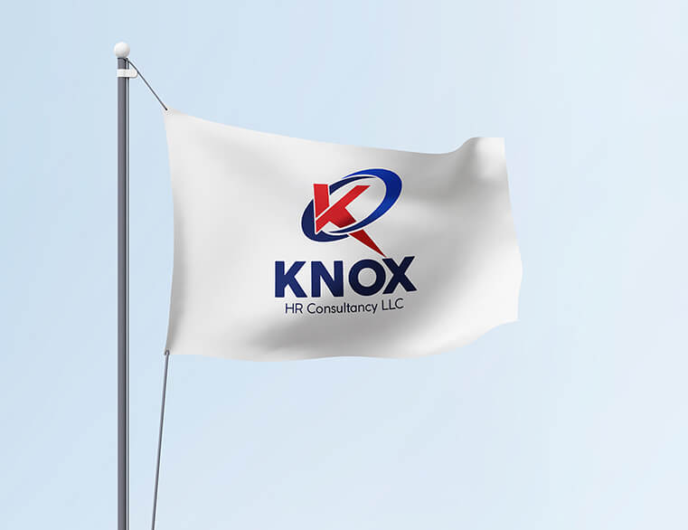 Kerala HR consultancy branding design showing Knox logo clear space guidelines