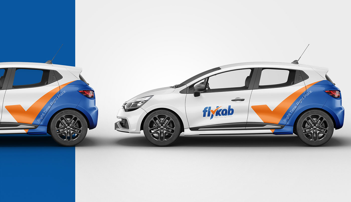 Flykab brand identity design symbolizing trust speed and accuracy