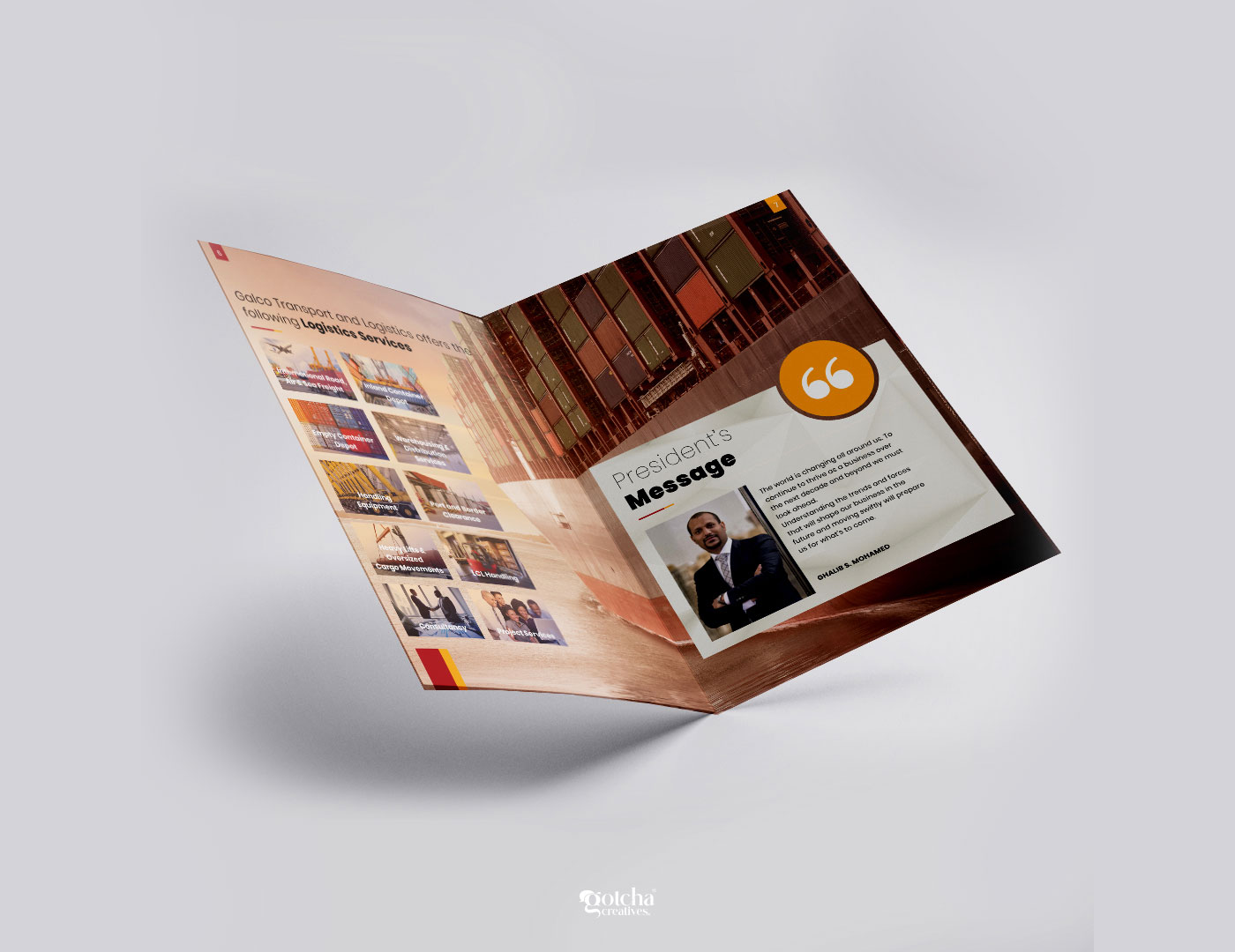 Corporate print branding design for transport and logistics business