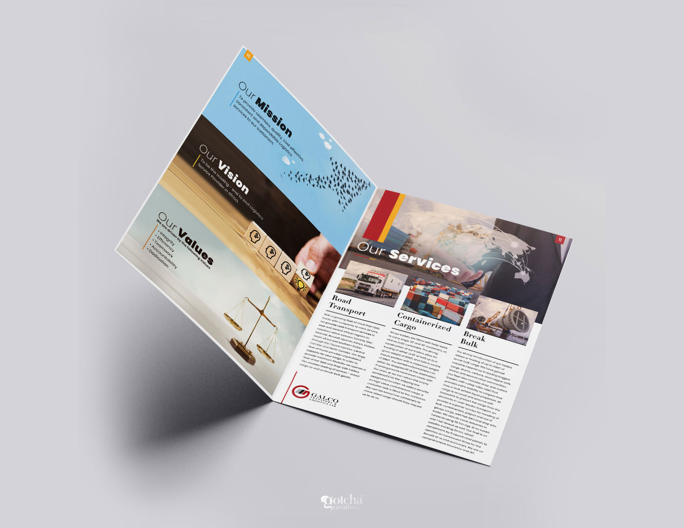 Premium industrial brochure design with modern editorial layout