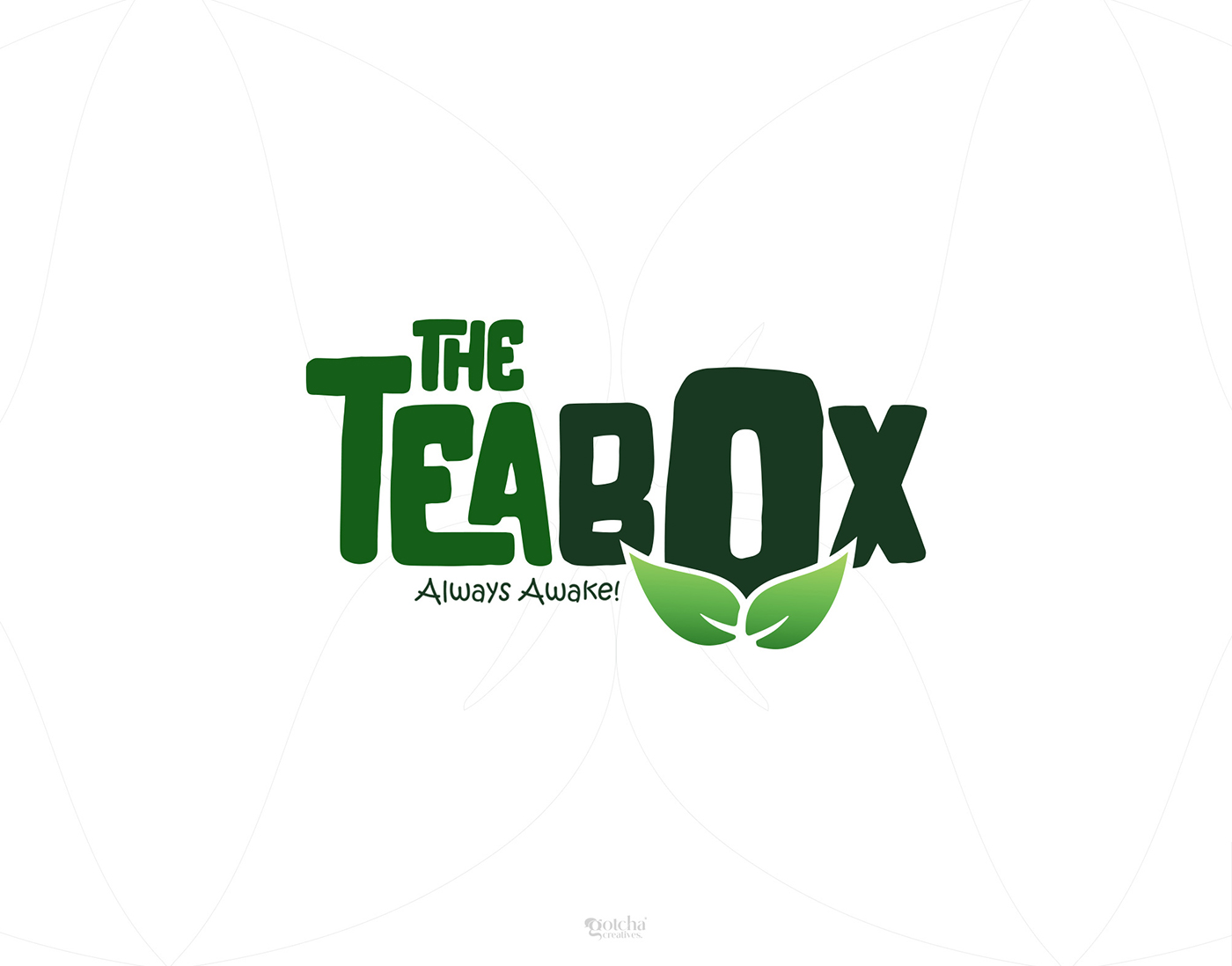 Modern tea café brand identity with organic typography