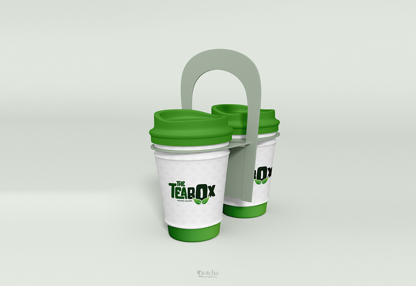 Creative tea shop logo design with fresh green color palette